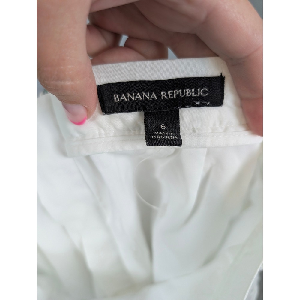 Banana Republic Eyelet Lace Midi Skirt Women Size 6 White Excellent - Picture 5 of 5